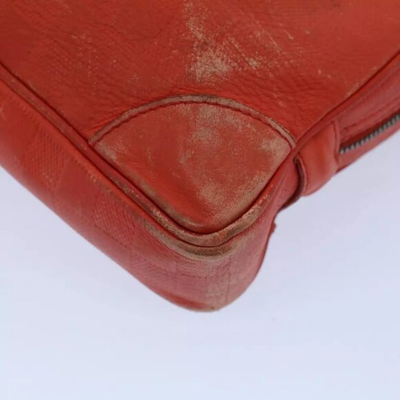 LOUIS VUITTON Damier Infini Porte Documents Voyage Bag Orange M56004 Auth 55372 - Picture 11 of 16